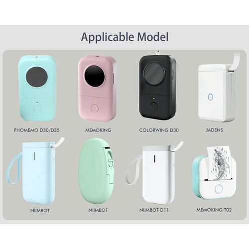 inDomit Labels Printer Case Compatible with COLORWING D30 Bluetooth Portable Labeling Printer Also for Phomemo D30 for Memoking Mini Thermal Printing Sticker Storage Holder