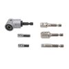 Right Angled Drill Adaptor Set 6pc Magnetic Quick Chuck In Case 1/4 3/8 1/2" Dr