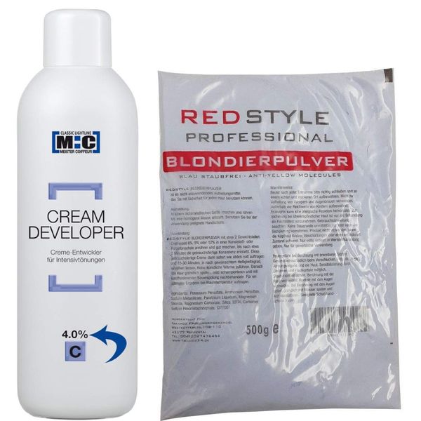 M:C Master Coiffeur [Cream Developer 4%] - 1000 ml + 500 g Bleaching Powder