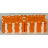 Square Casino Chips No Numbers [20 Pieces] Poker Chips (Orange)