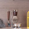 MÜHLE RYTMO Steamed Ash 4-piece Pure Badger 5-Blade Razor Modern Luxury Wet Shaving Set - Perfect for Every Day Use, Barbershop Quality Close Smooth Shave