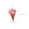 COHEALI 2Pcs Bath Loofah Sponge Ice Cream Cone Shower Sponge Exfoliating Mesh Pouf Bath Ball Body Scrubber Exfoliator for Men Women Light Yellow Pink