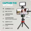 Movo iVlog-Interview iPhone Vlogging Kit with DoubleMic, Phone Mount, Tabletop Tripod, and Light - Ideal Content Creator Kit for iPhone