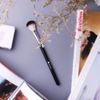 DUcare Highlighter Brush Makeup Brushes Fan Blending Eyeshadow Contouring Blush Brush Cosmetic Tool, 1Pcs Silvery&Black