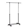 Honey-Can-Do Adjustable Height and Width Rolling Metal Clothes Rack GAR-01124