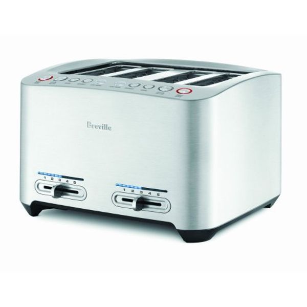 Breville BTA840XL Die-Cast 4-Slice Smart Toaster, Stainless Steel