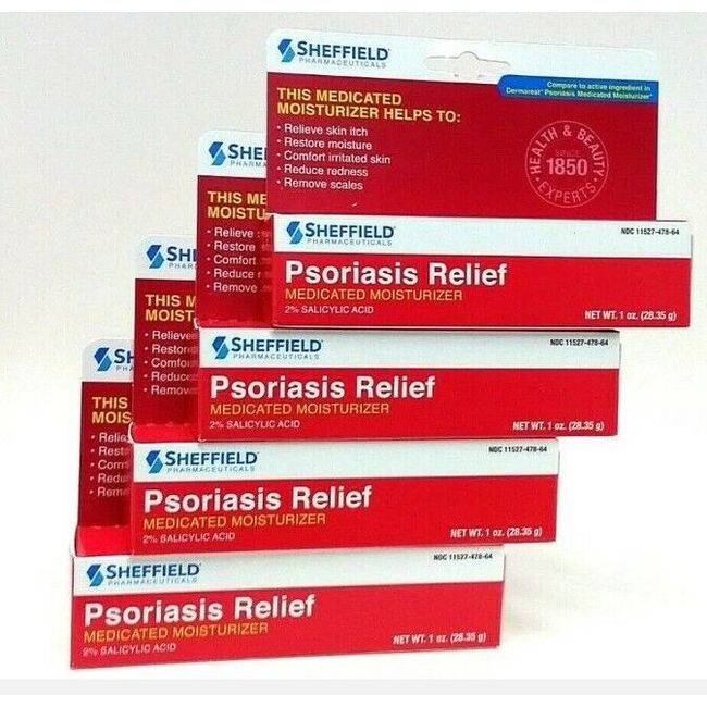 4X  Dr. SHEFFIELD PSORIASIS Medicated Moisturizer Cream 1 oz Each SEALED 06/2025