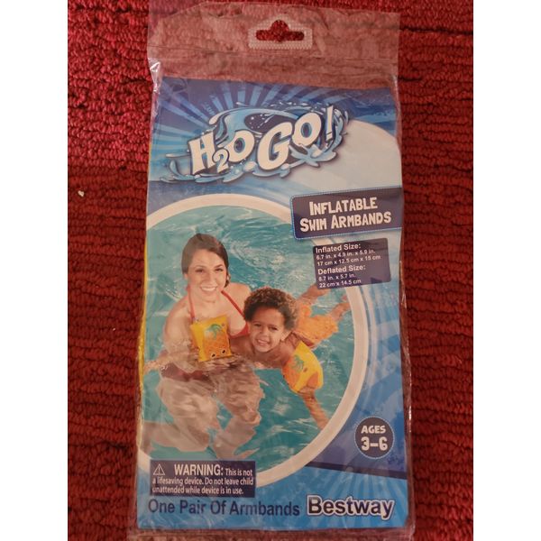 H2O GO Inflatable Swim Armbands Pool Kids  Floaties age 3-6