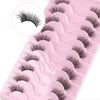 Oreola Half Lashes Fluffy False Eyelashes Cat Eye Natural Faux Mink Fake Lashes Short Wispy Corner 3/4 Eyelashes Handmade Reusable Lightweight 10 Pairs