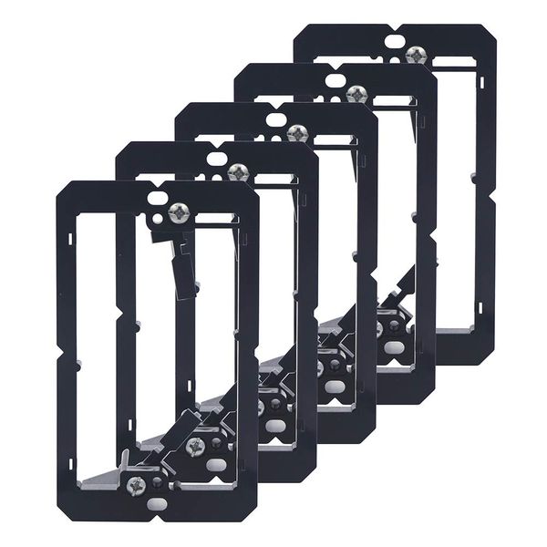 VCE Low Voltage Mounting Bracket (1 Gang, 5 Pack) for Single Gang Wall Plate, Telephone Wires, Network Cables, HDMI, Coaxial, Speaker Cables, Black