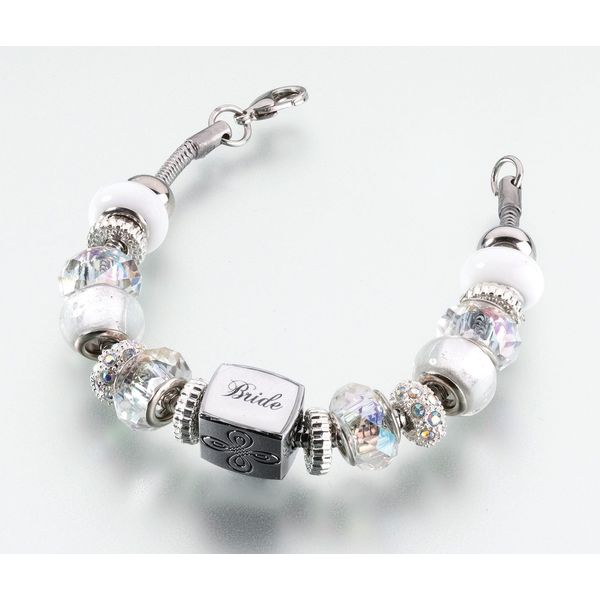 Lillian Rose 8" Bride Charm Bracelet, One Size, Silver