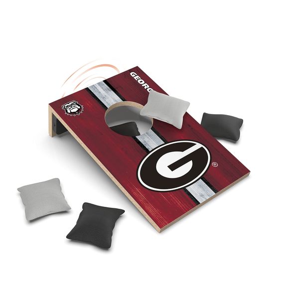 SOAR NCAA Tabletop Cornhole Game and Bluetooth Speaker, Georgia Bulldogs