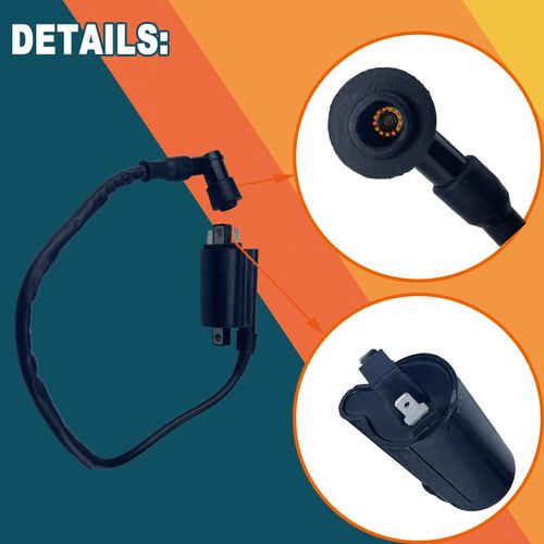 Ignition Coil Kit for Kawasaki Bayou 300 KLF300 1989-2004 KLF300B 1988-2004 Bayou 300 KLF300C with CDI Box Voltage Regulator Rectifier Starter Solenoid Relay Spark Plug