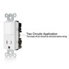 2 Pack Ten Combination Wall Light Switch And Decor Outlet Single Pole Rocker