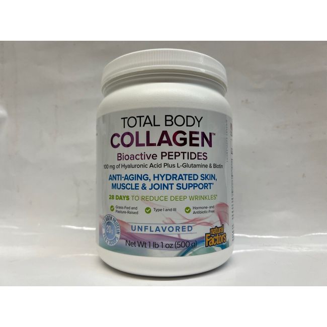 Natural Factors "Total Body Collagen" (Bioactive Peptides) 500gm. Unflavored.