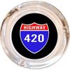 Hwy 420 Glass Ashtray 4"