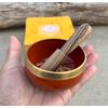 DharmaObjects Tibetan Sacral Chakra Premium Palm Size Singing Bowl Gift Box Set