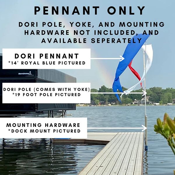 Dori Pennant Flag (Black, 8 Foot)