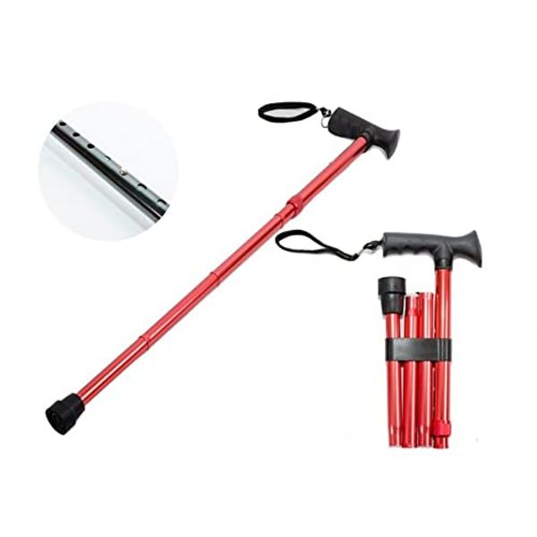 MF Walking Sticks for Women, Carbon Fibre Walking Stick Extendable, Walking Sticks for Men Adjustable, Walking Canes for Women and Men (RED)