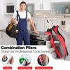 Sharp-Tec Combination Pliers - 200mm Multifunction Pliers with Wire Cutting/Crimping/Twisting/Pulling and Nail Removing