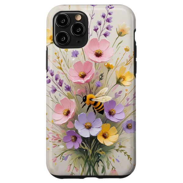 Boho Bee And Wild Flower Aesthetic Style Beekeeper Case for iPhone 11 Pro
