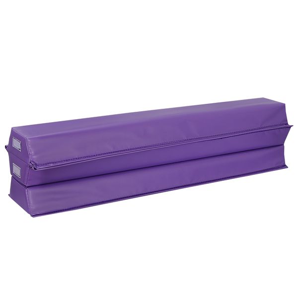9ft Purple Folding Balance Beam Skill Performance Training Gymnastics Floor Home