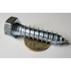 Zinc Hex Head Lag Screw 3/4 Hex Size 1/2 Thread x 2.00" Length, 25 pcs