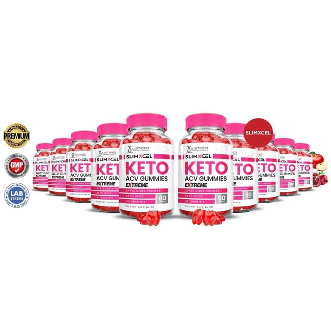 SlimXcel Keto Extreme ACV Gummies 2000MG Apple Cider Vinegar 600 Gummys