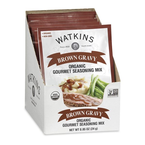 Watkins Organic Brown Gravy Gourmet Seasoning Mix, 0.85 Oz (Pack of 12)