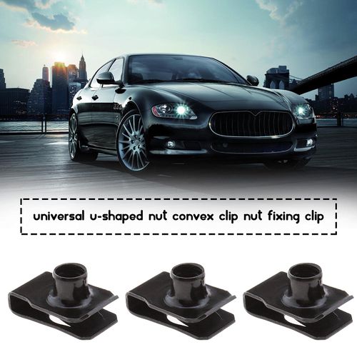 20x Metal M6 M8 Lug U Nut Chimney U Nuts Fixings Panel For Motor Vehicles Domestic Appliances Black