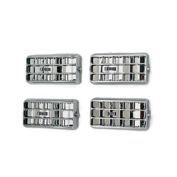 (4) Chrome Plastic A/C Vent for 2000-2005 Peterbilt Models 357, 378, 379, 385