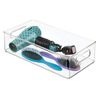 Clear Plastic Storage Bin with Handles for Pantry Refrigerator Organization 8...