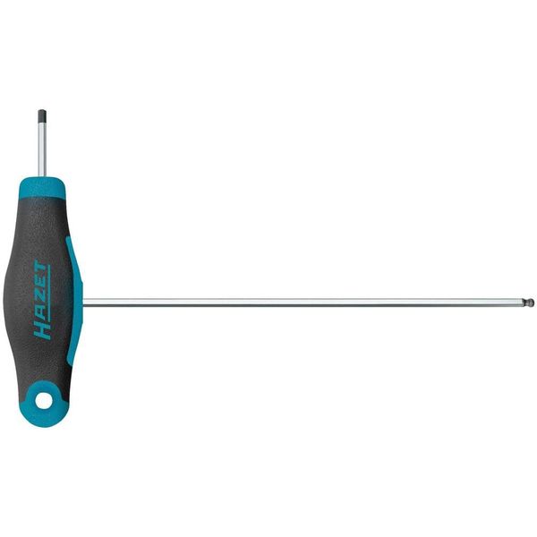 HAZET HZ829KK-2 2 mm Allen Wrench (Short and Long Blade for Flexible use, Hexagon Profile, Size 829KK-2, darkblue