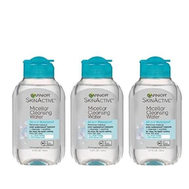 Moist Moisture Garnier SkinActive Micellar Cleansing Water All-In-One Waterproof Makeup Remover and Facial Cleanser 3.4fl oz 3 Pack