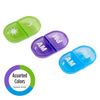 Ezy Dose Daily AM/PM Pocket Pharmacy Travel Pill Case, Medicine Planner, Vitamin Organizer, Snap-Shut Lids, Color May Vary, BPA Free