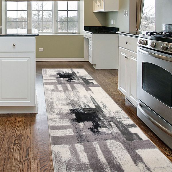 Rugshop Kitchen Rug Contemporary Modern Abstract Carpet Runners for Hallways 2x7