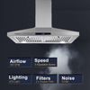 30" Wall Mount Range Hood Kitchen Stainless Steel 3-Speed Touch Control LED New