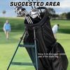 BIG TEETH Golf Stand Bag Leg Tether Strap Adjustable Length Magictape Black PU Leather