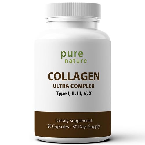 PureNature Collagen Ultra 90 Capsules Penta Collagen with 5 Types I, II, III, V & X