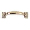 Steel Pull Handle with Matte Finish, Brass; Hardware Included-Each