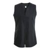 Womens Sleeveless White Black Work Uniform Kasaca, black