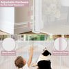 Reinforced 72" Wide Retractable Baby Gate with Rods Prevent Sagging, Retractable