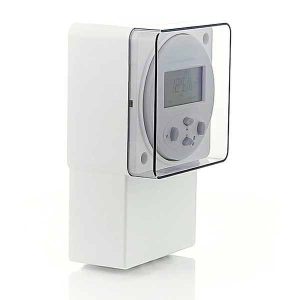 SPARES2GO Digital Immersion Heater Timer General Purpose 24 Hour 7 Day Programmable Wall Mounted Timeswitch