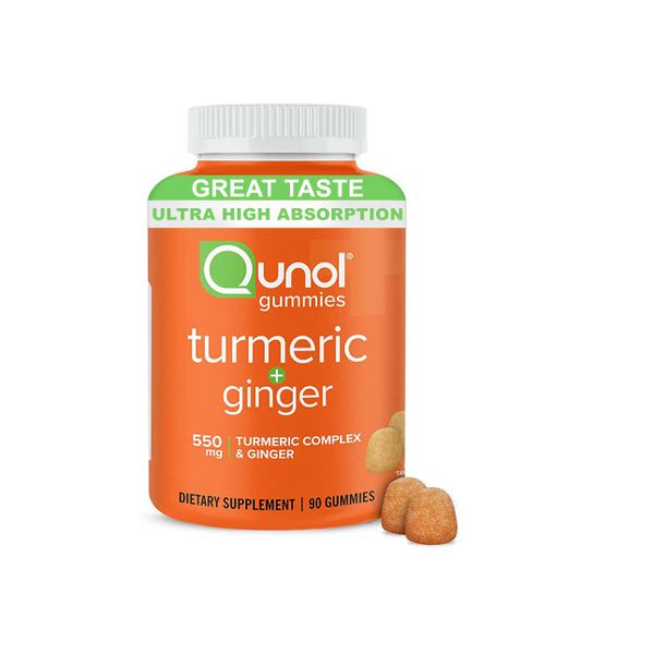 Qunol Turmeric and Ginger Gummies - Joint Support Supplement 90 Count