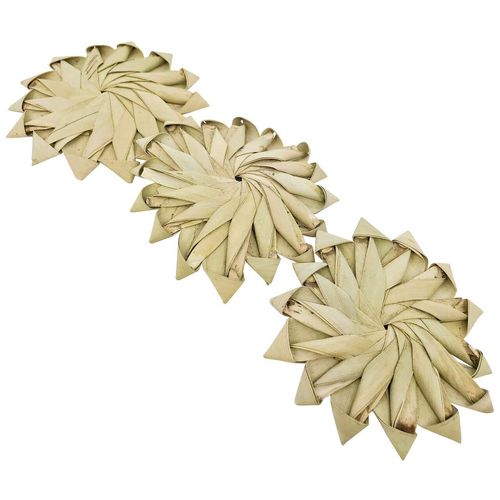 Bonka Bird Toys 1271 3 Natural Palm Leaf Flowers Bird Toy Parrot Foraging Foot Craft Part Talon Cage