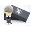 Synthetic Hair Shaving Brush Black & Silver Handle with Classical Box Presant