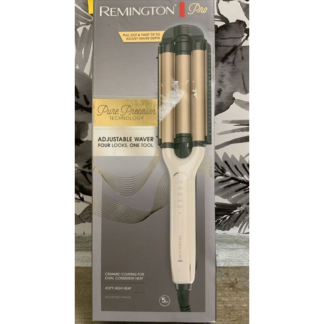 🍏 Remington Pro,Adjustable Waver,Ceramic Coating For Even 🆕