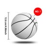 MINDCOLLISION Mini Basketball, Solid Color without Logo, Absorbent Soft Leather, Suitable for Small Baskets, Signature, Decompression, Training Assistance,White,No.4