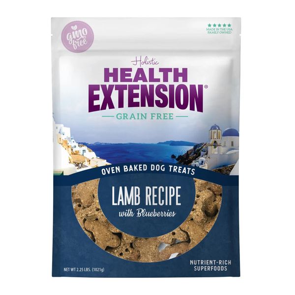 Health extension Oven Baked Dog Treats Lamb Recipe With Blueberries 2.25lb