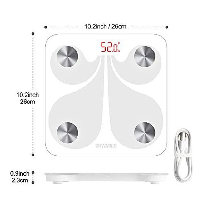 Body Fat Scale USB Rechargeable Digital Weight Bathroom Scales